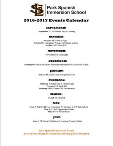 2016-17 PSI Calendar